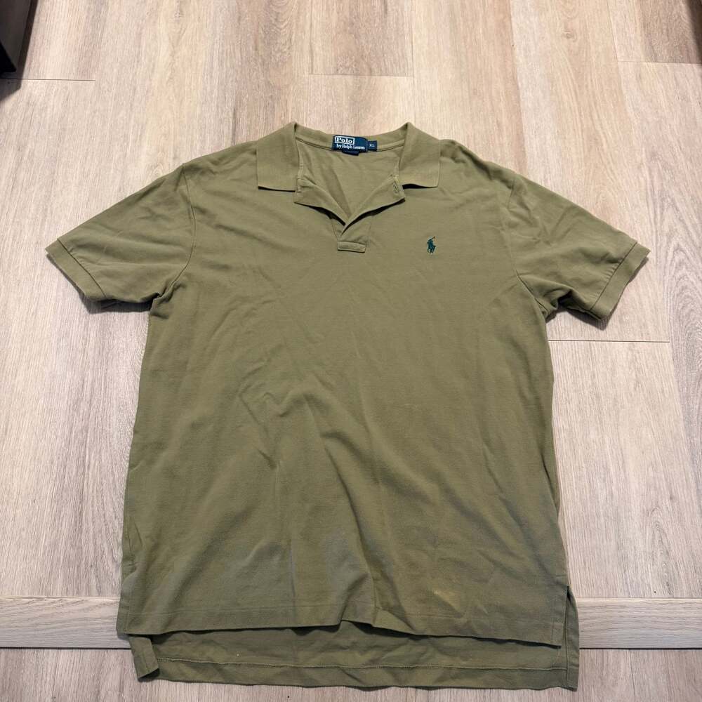 Polo Ralph Lauren Mens Short Sleeve Casual Brown Cotton Polo Shirt Size XL